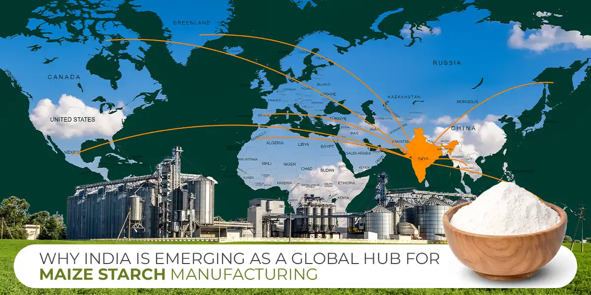 Maize starch manufacturers in India supporting food, pharmaceutical, paper, textile, and industrial applications worldwide.