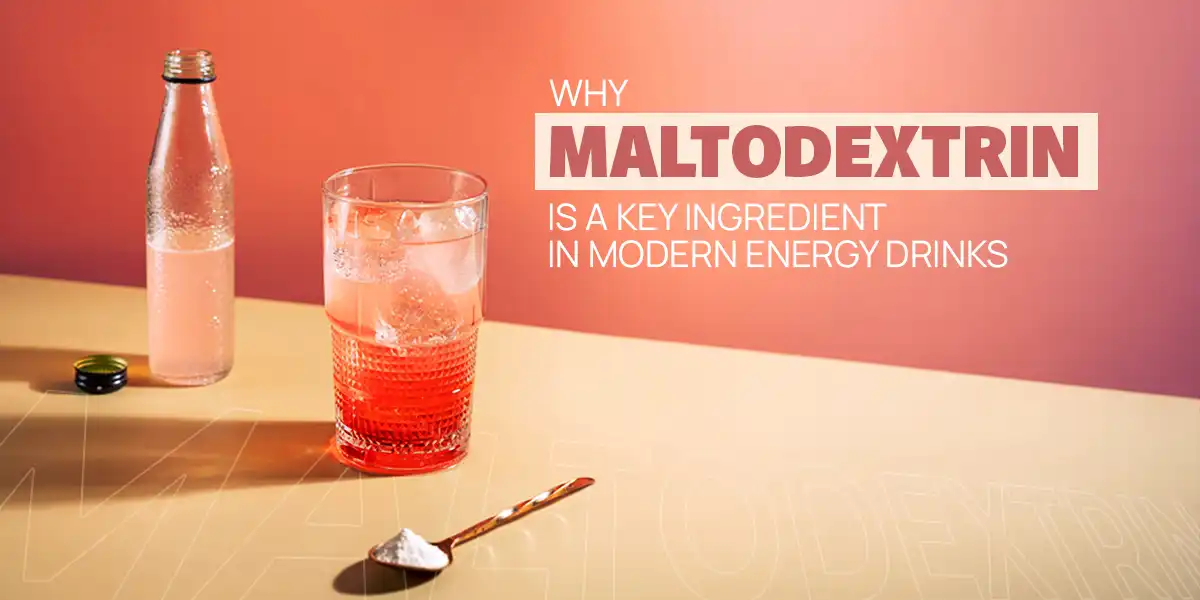 Maltodextrin powder used in modern energy drink and sports beverage formulations for carbohydrate energy and beverage processing.