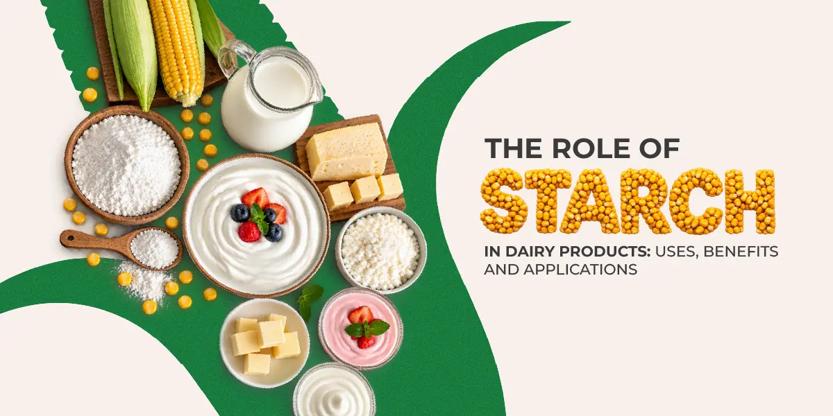 Starch in dairy products for viscosity, texture and stability